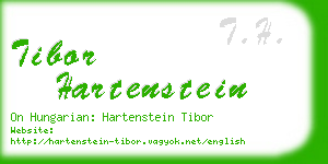 tibor hartenstein business card